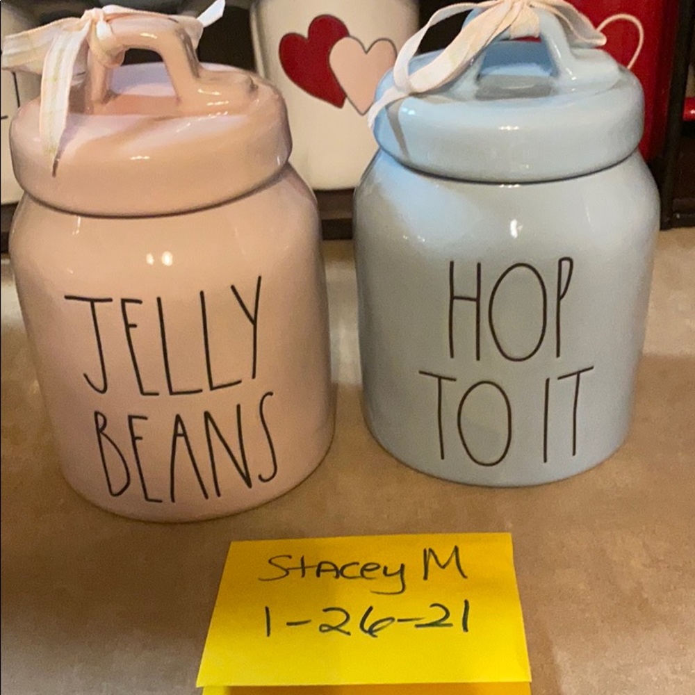Stefanie only.  Rae Dunn baby canisters